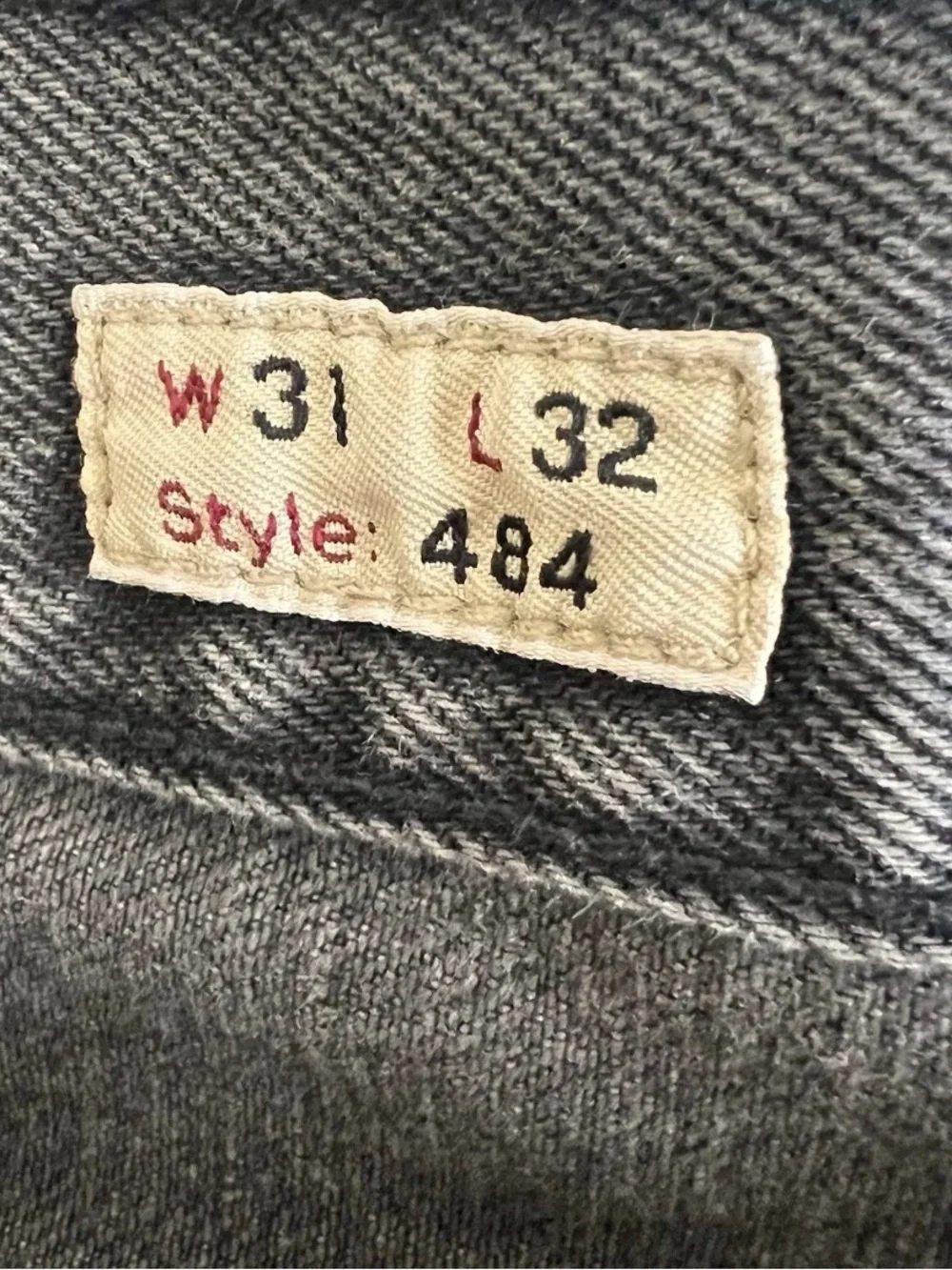 J.Crew Jeans 31x32 Mens 484 Stretch Slim Black Denim Y2K *READ*